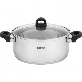 Кастрюля THERMOS KOP-W28N 28 см 7.0L из нержавеющей стали со стеклянной крышкой
