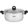 Кастрюля THERMOS KOP-W28N 28 см 7.0L из нержавеющей стали со стеклянной крышкой 771831