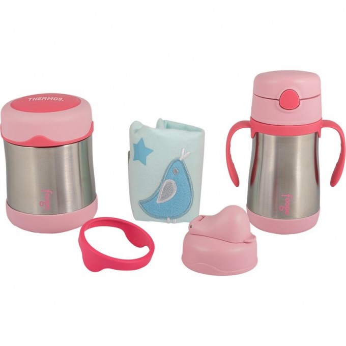 Набор детских термосов THERMOS FOOGO B3000+BS535 PK 0,6 л, розовый 303196